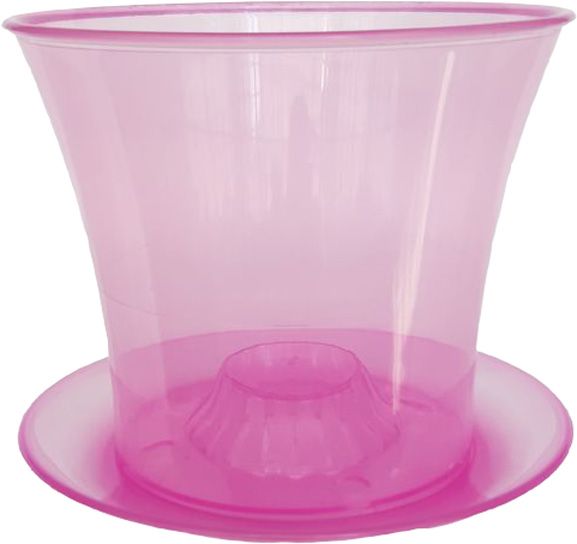 Горщик для орхідей Омела Орхідея 1,3 л круглий прозорий рожевий 