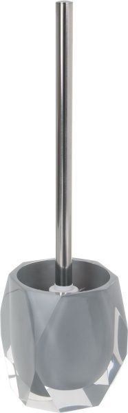 Ершик для унитаза Luna diamond белый с серой колбой