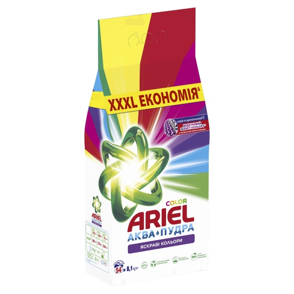 Стиральный порошок для машинной стирки Ariel Аква-Пудра Color 8,1 кг 