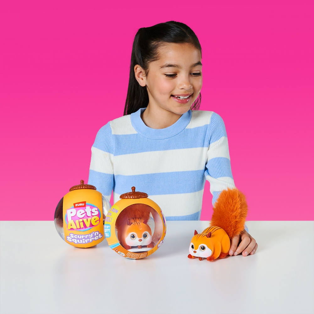 Игрушка интерактивная Pets & Robo Alive S1 Белочка коричневый 9565E