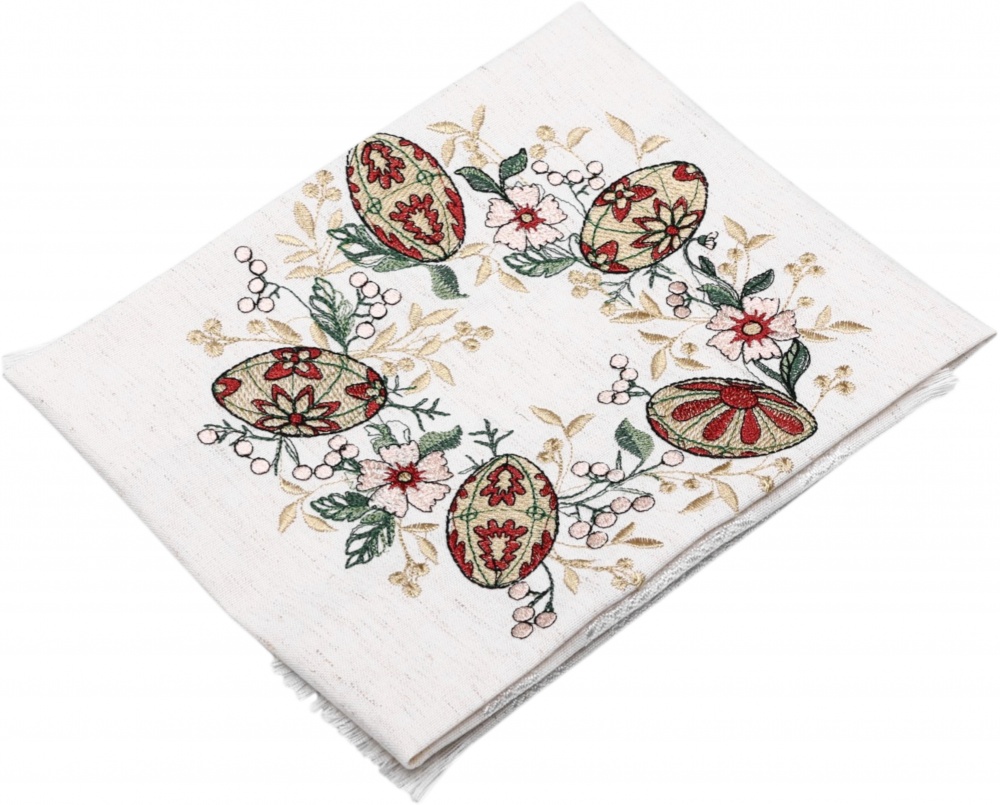 Рушник великодній 761-25/00 32x72 см Едельвіка бежевий