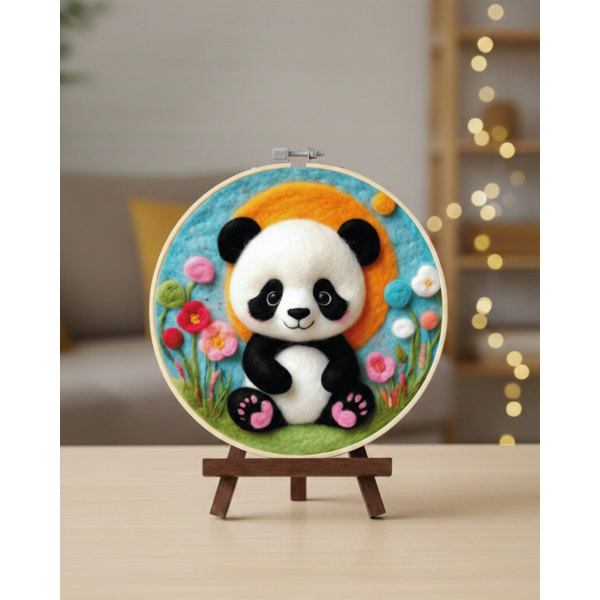 Набор для валяния картины из шерсти Обними панды Brushme