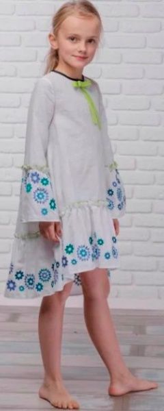 Платье Сварга детское Звездное р.134 голубой 