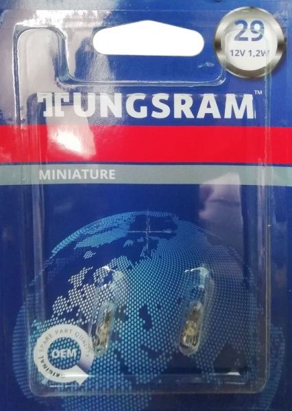 Лампа накаливания Tungsram W2x4.6d 12 В 1,2 Вт 2 шт 3000