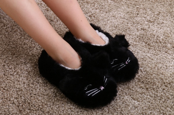 Капці дитячі унісекс Maxwin KIDS Звірята Котик р.32-34 чорний 