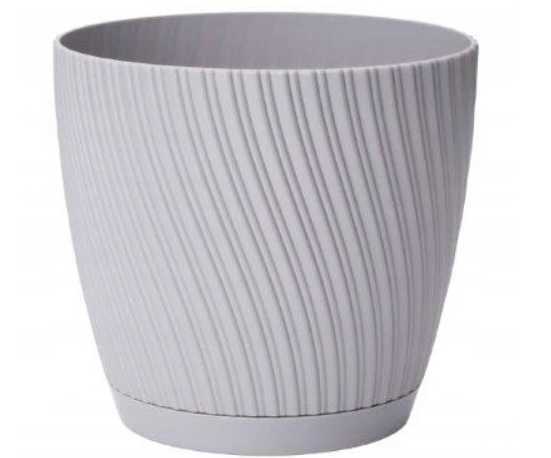 Горшок пластиковый Form Plastic Мика-13 круглый 1,14 л платина 