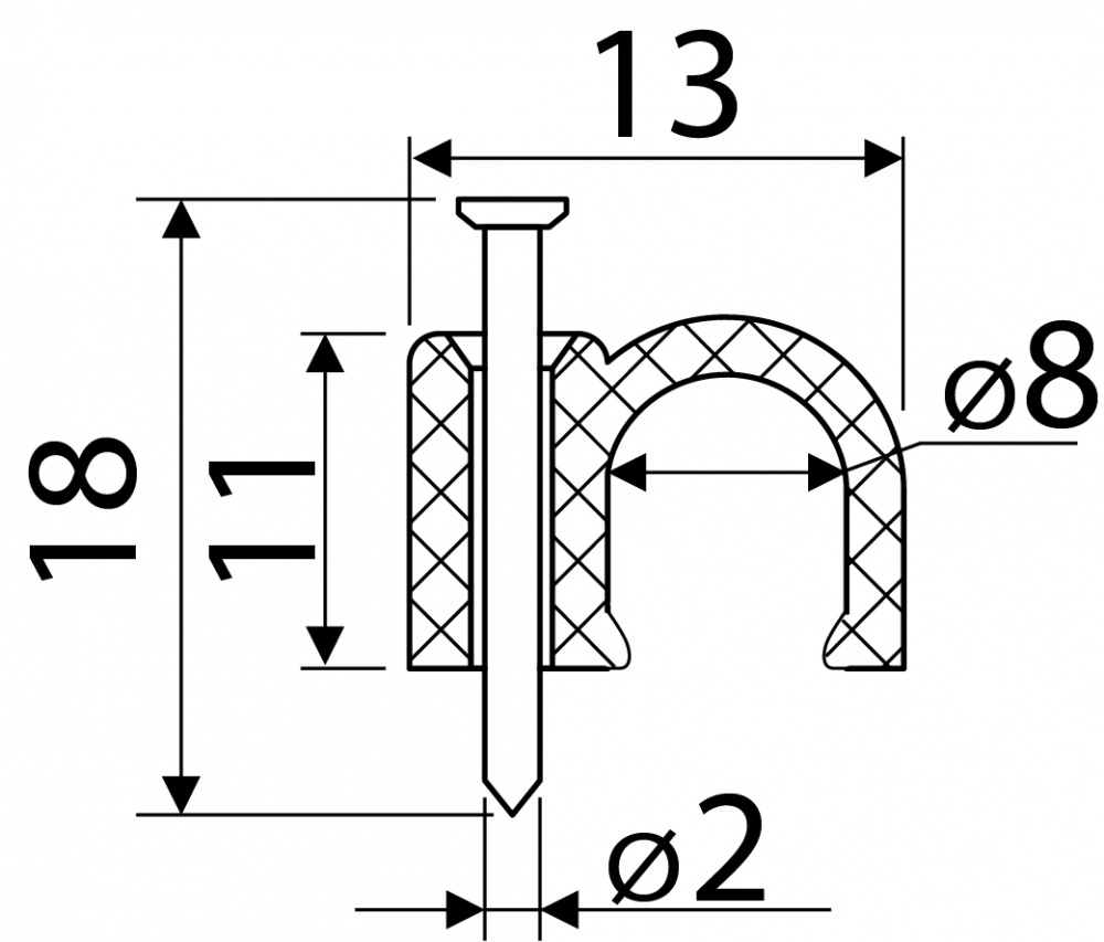 Скоба круглая Аско-Укрем CHR-8 черный