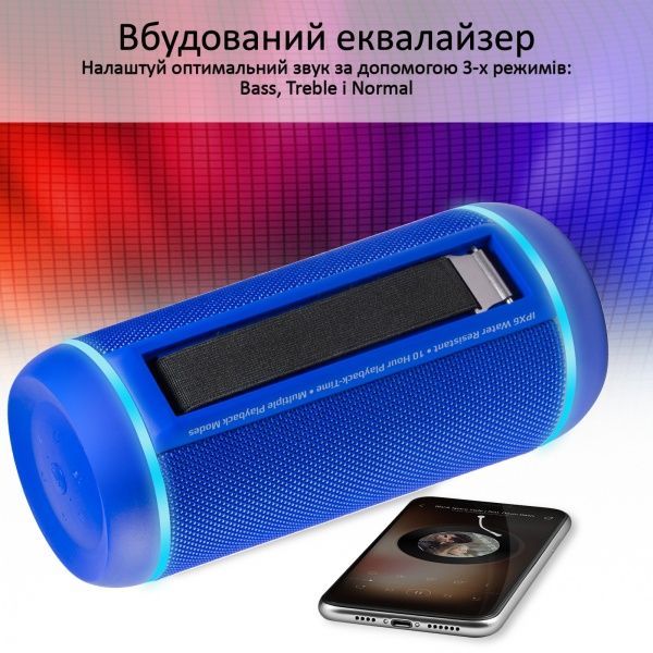 Портативна колонка Promate Silox-Pro 30W IPX6 2.0 blue 