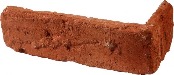 Плитка бетонная уголок Саватекс Декор Кирпич античный красный 1 пог.м 