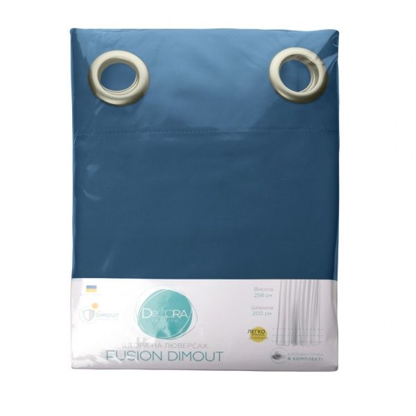 Штора Fusion Dimout 200х258 синій Decora textile