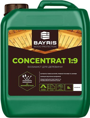 Концентрат для Кострукційної деревини Bayris 1:9 зелений 5 л