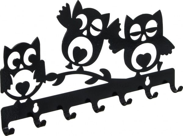 Вешалка для одежды Совы (черный)