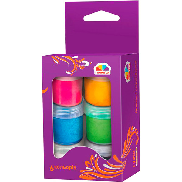 Краски гуашевые 6 цветов 60 мл перламутр Гамма UA