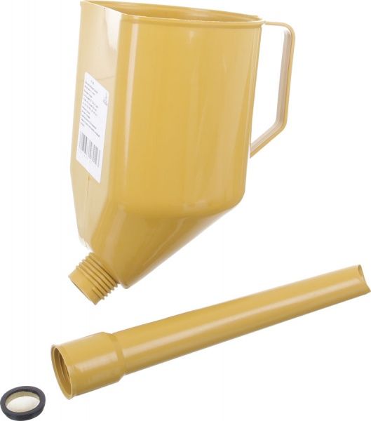 Автолейка Poputchik для бензина с сеткой желтая 07-003