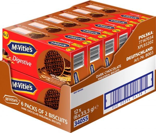 Печиво ULKER McVitie's Digestive Dark Chocolate to go 12x6x33.3 г 