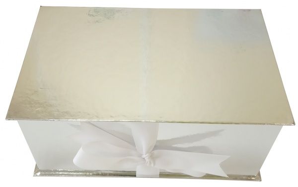 Коробка подарочная FLOCASE 23х15х10 см серебро