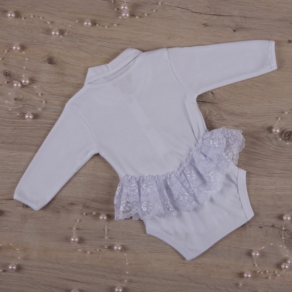 Боди для девочки Betis АЖУРЧИК р.68 белый 27070187 