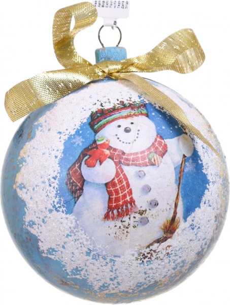 Шар новогодний Декупаж d 80 мм в ассортименте