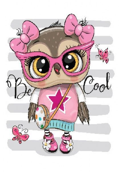 Постер Сова розовая (Be cool) Posterclub 