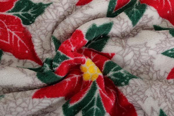 Плед Basic NY Flowers 150x190 см серый с рисунком La Nuit