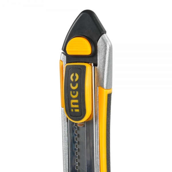 Нож сегментный INGCO 18 мм алюминиевый INDUSTRIAL HKNS1808