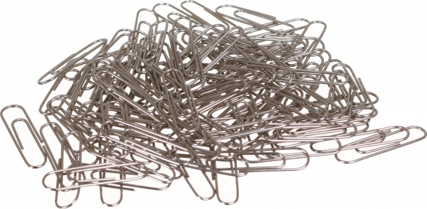 Скрепки 25мм 100шт. никелированные 4-323 4Office