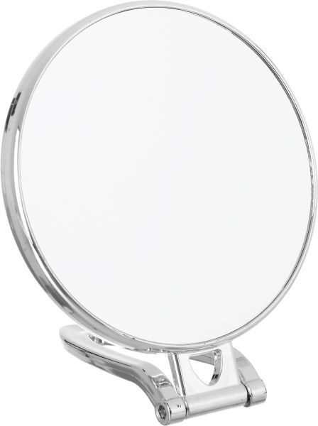 Дзеркало косметичне двостороннє сріблясте 28,5х14,5х4,8 см