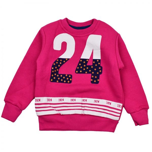 Свитшот Bi Baby «24» с принтом 8062 р.110 розовый 