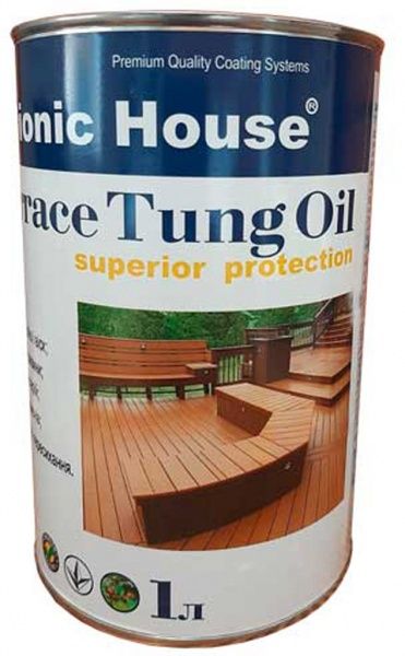 Олія тунгова Bionic House для терас Terrace Tung Oil горіх 1 л