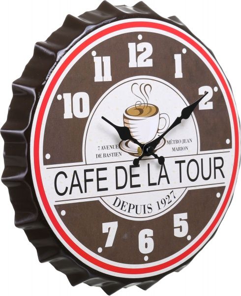 Часы настенные крышка Cafe 30х30х4,5 см