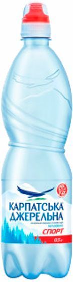 Вода минеральная Карпатська джерельна Карпатская родниковая негазированная 0,5 л (4820051240721) 