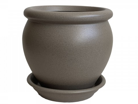 Горшок Ориана-Запорожкерамика Вьетнам №4 круглый 1,5 л капучино (011-4-142) 