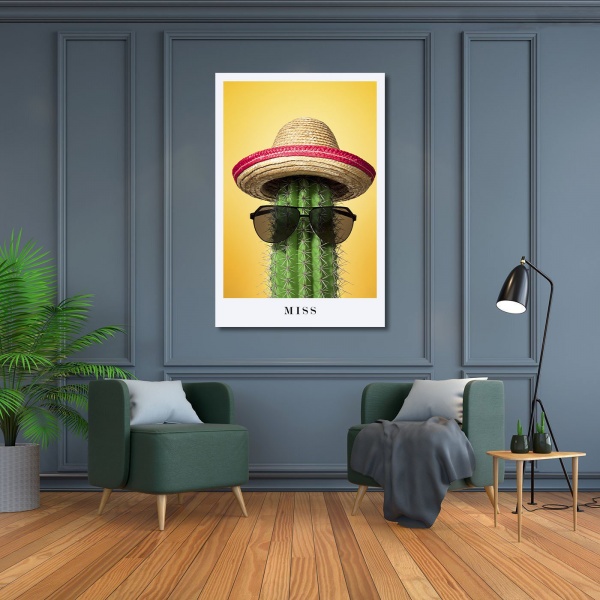 Картина на холсте Mr Кактус (без рамы) 55x80 см ТЕРРАВОЛ 