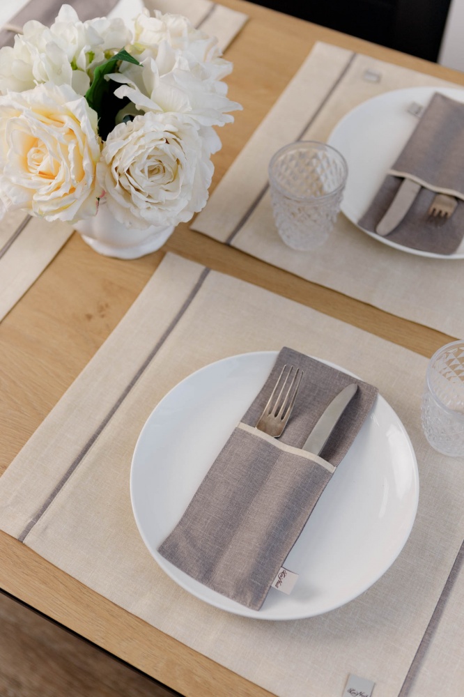 Чохол для приборів Магнолія тауп 10x24 см тауп