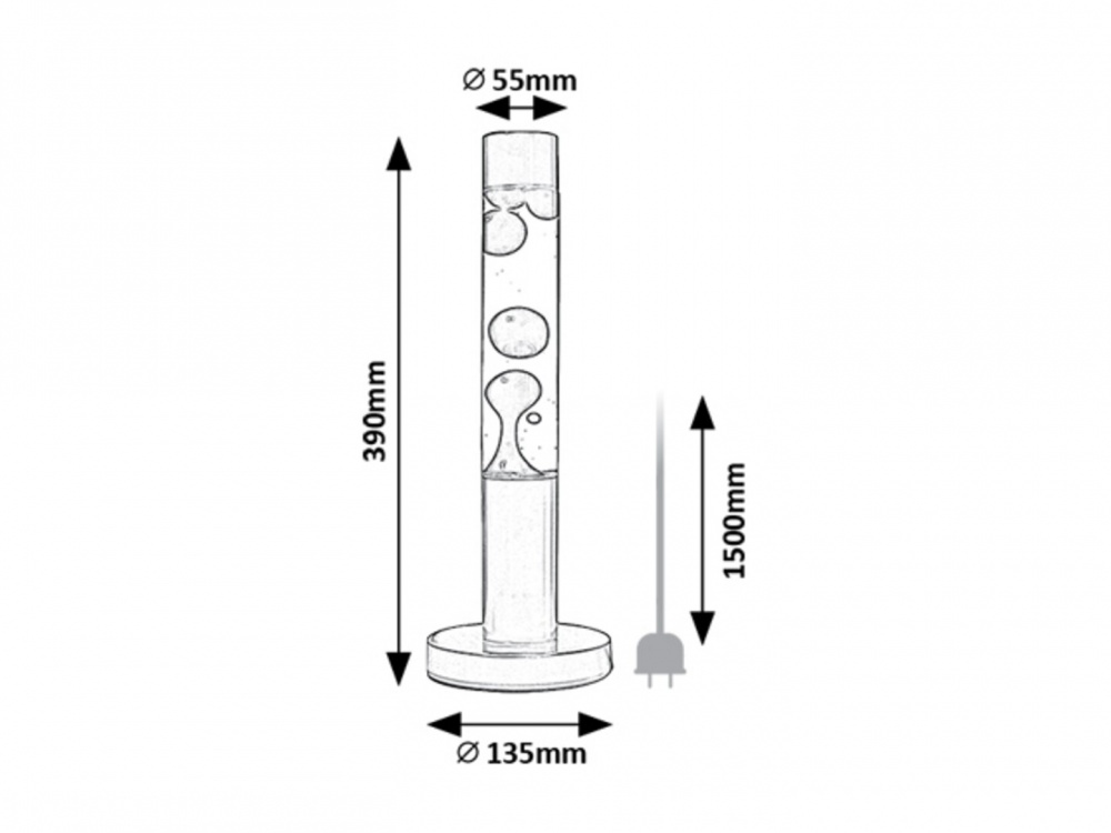 Ночник Rabalux Лавастик 25 Вт черный 76028