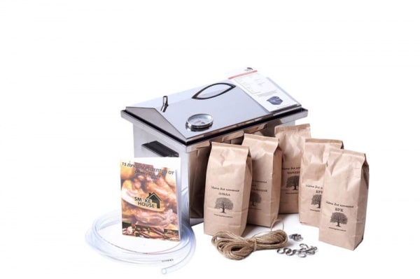 Коптильня Smoke House М DeLux с термометром 