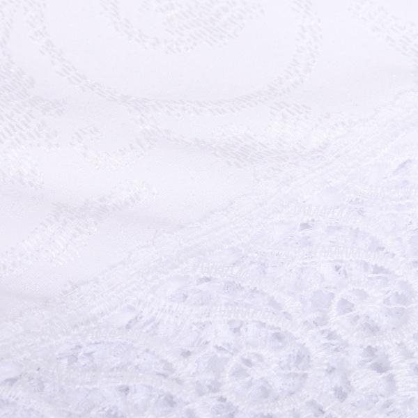 Скатерть с гипюром KDK прямоугольная 160x300 см белый Karna 