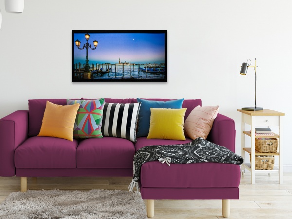 Репродукция Фонари на причале G205 ПЛ038 106x56 см 