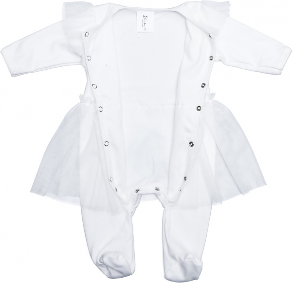 Комбинезон детский для девочки Bambinelli с фатином р.68 белый 