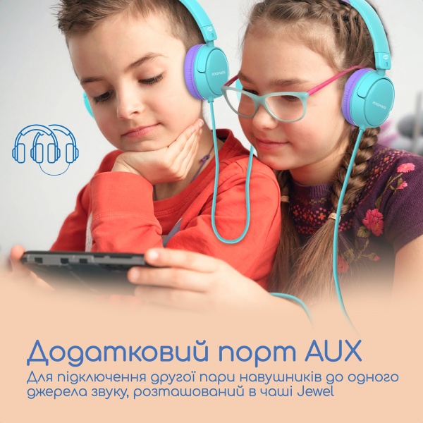 Навушники Promate Jewel blue (jewel.aqua) 