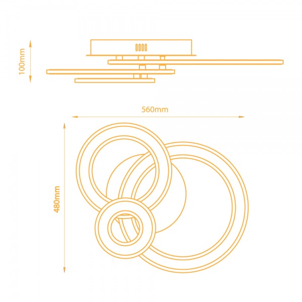 Світильник світлодіодний LightMaster СЕ2230 Runa R 115 Вт білий 3000-6500 К