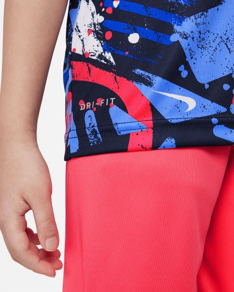Комплект детской одежды Nike DF THRILL TEE SHORT SET 86J179-R3R р. 4 красный