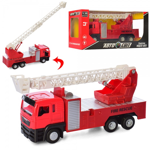 Автомодель Limo Toy Пожежна машина 1:38 AS-2327
