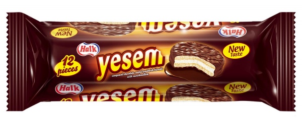 Печенье-сэндвич ULKER HALK с маршмеллоу покрыто шоколадной глазурью 216 г 