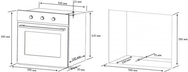 Духовой шкаф Eleyus Victoria 6006 IS+BL