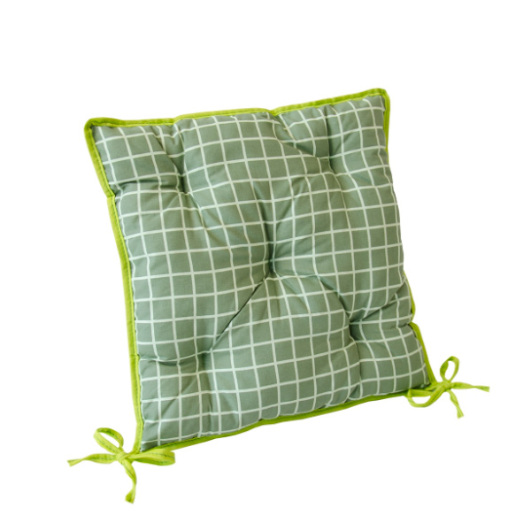 Подушка на стул Vitan Полонина Клеточка зеленая 350x350 мм