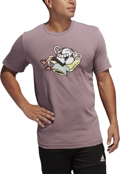 Футболка Adidas Lil Stripe Glov FJ4581 XL фиолетовый