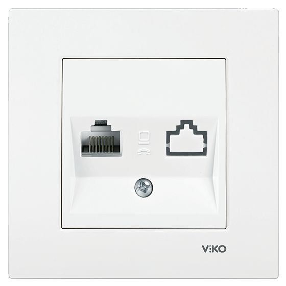 Розетка комп’ютерна Viko Karre білий 90960032