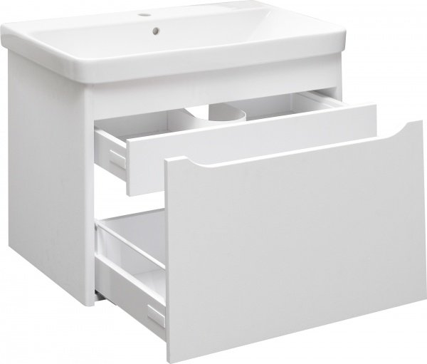 Тумба підвісна Botticelli Livorno - 80 структурний білий з умивальником Luxury-80