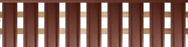 Декоративное ограждение Евроштакет Заборчик 300х1250 мм коричневый